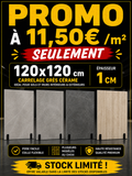 Carrelage 120x120 matte (LOT ENTIER)
