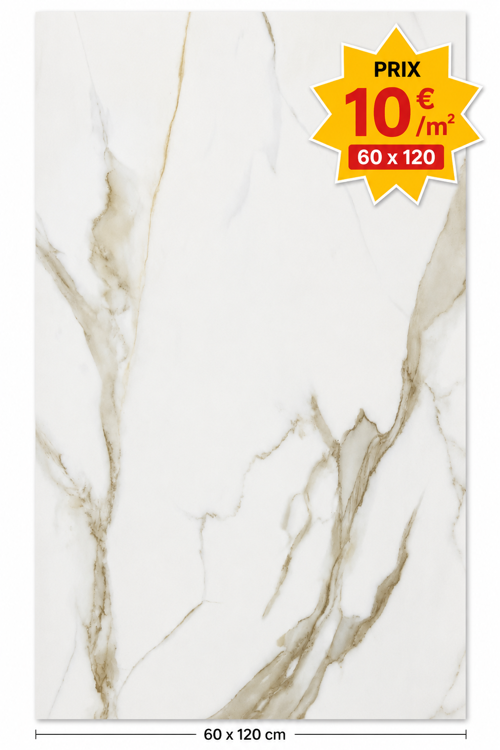 LOT calacatta gold satiné 60x120