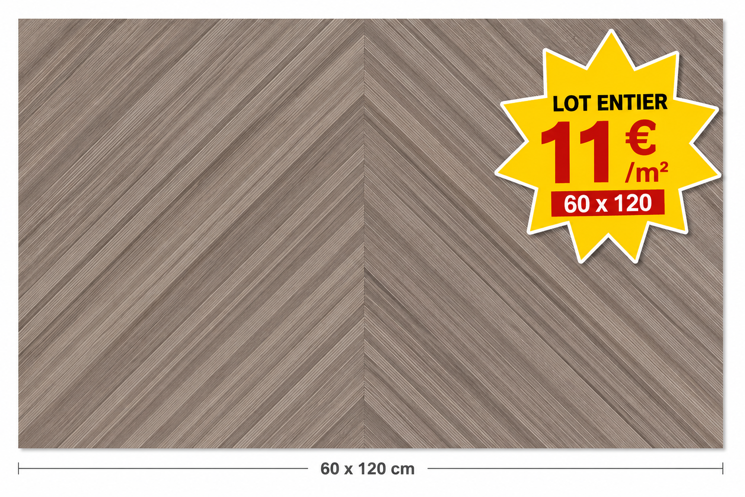 Lot entier 60x120 matte imitation bois